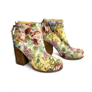 Jeffrey Campbell ‘Rebel’ Floral Fabric Ankle Boots